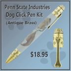PSI Dog Click Pen Kit-Antique Brass